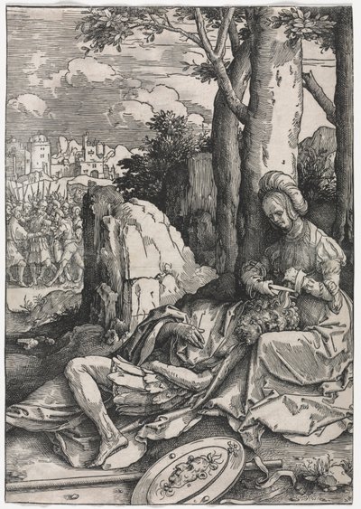 Kvinners kraft: Samson og Delila, ca. 1512. av Lucas van Leyden