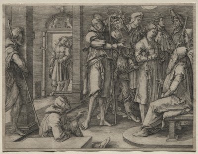 Historien om Josef: Joseph tolker drømmen sin til Jakob, 1512. av Lucas van Leyden