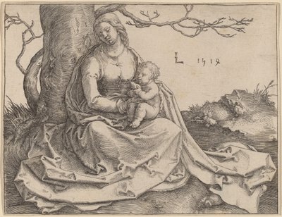 Jomfruen sitter under et tre av Lucas van Leyden