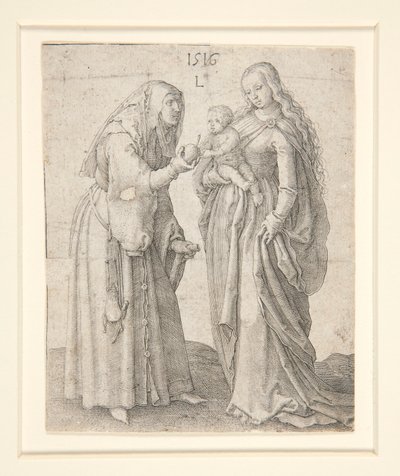 Jomfruen med barn og St. Anne av Lucas van Leyden