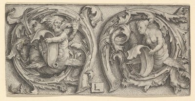 Triton og Siren i Tendrils, ca. 1510. av Lucas van Leyden