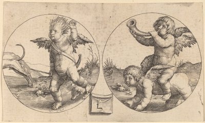 To amorer i to sirkler av Lucas van Leyden