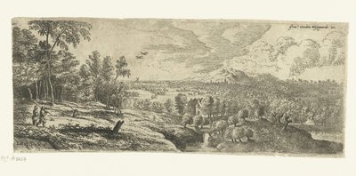 Landskap med menn som bærer pinner Vide landskap (serietittel) av Lucas van Uden