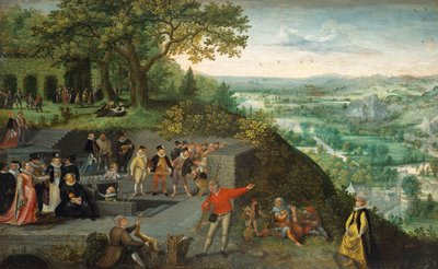 Keiser Rudolf II under en drikkekur (olje på eik) av Lucas van Valckenborch