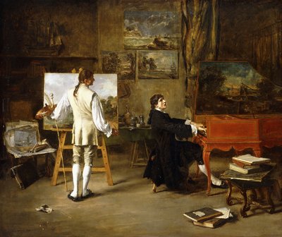 Pergolese i studioet til Joseph Vernet, 1880 av Lucien Alphonse Gros