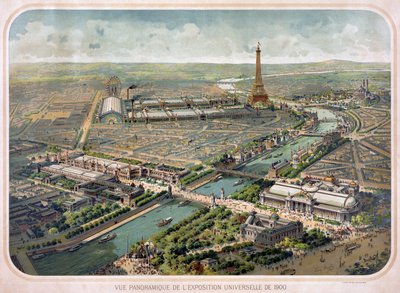 Panoramautsikt over verdensutstillingen i 1900. av Lucien Baylac
