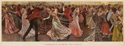 Christmas Hunt Ball (farge litho) av Lucien Davis