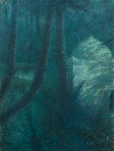 La Palmeraie, Marrakesch, im Mondlicht von Lucien Levy-Dhurmer