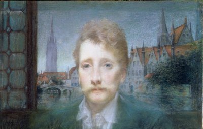 Portrett av Georges Rodenbach av Lucien Levy-Dhurmer