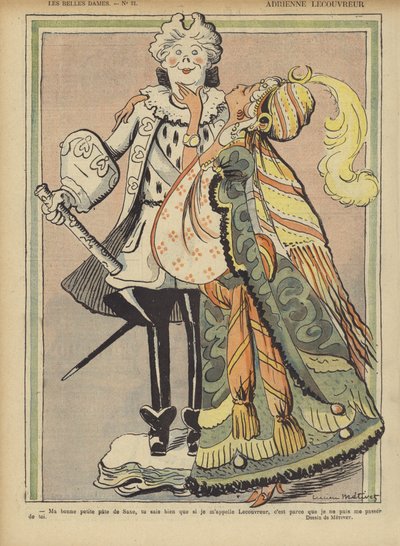 Adrienne Lecouvreur, illustrasjon for La Rire av Lucien Metivet