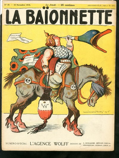 Cover av "The Bayonet", Satirical in Color av Lucien Metivet