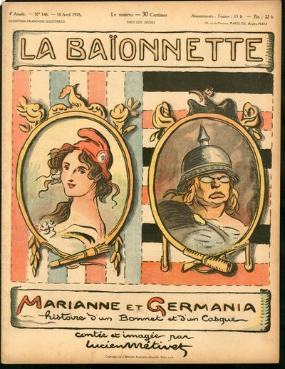 Cover av "La Baionnette", Satirical in Colors av Lucien Metivet