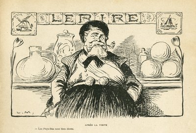 Illustrasjon i Le Rire, 08/06/12 - Etter besøket av presidenten - Fallieres Armand (1841-1931) (gravering) av Lucien Metivet
