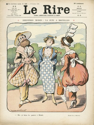 Illustrasjon i Le Rire, 27/07/12 - Siste mote (gravering) av Lucien Metivet