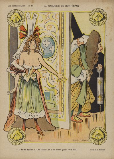 The Marquise De Montespan, illustrasjon for Le Rire av Lucien Metivet