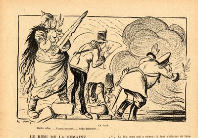 Le Rire rouge, satirisk i svart-hvitt av Lucien Metivet