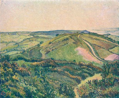 Utsikt fra Hill, Fishpond, c1913 av Lucien Pissaro