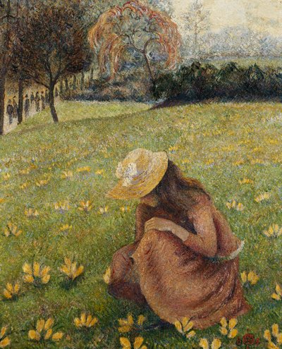 Krokus; Les Crocus av Lucien Pissarro
