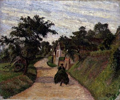 Eragny, Veien fra Gisars til Bazincourt av Lucien Pissarro