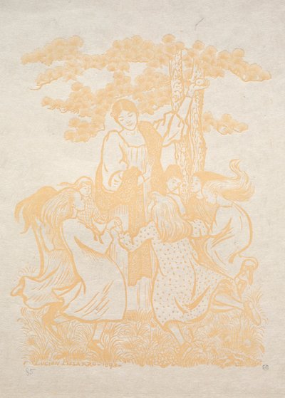 Illustrasjon 25: La Ronde, 1893. av Lucien Pissarro