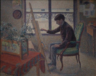 Interiør i verkstedene av Lucien Pissarro
