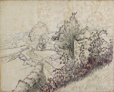 Utsikt over Leintwardine, 1932 av Lucien Pissarro