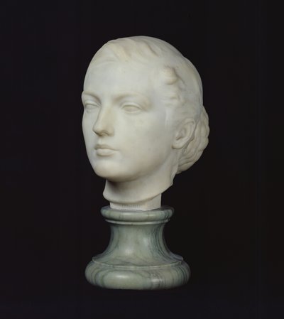 Head of Jane Poupelet (1878-1932) 1897 (marble) av Lucien Schnegg
