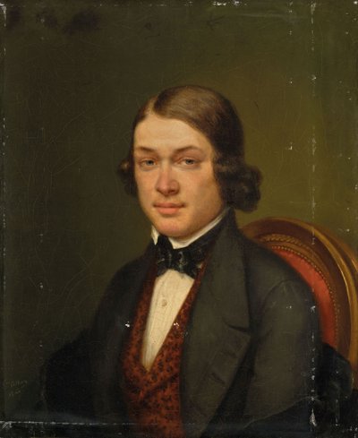 Portrett av komponisten Robert Schumann 1810-1856, 1842. av Lucienne Collière