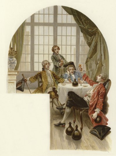 Illustrasjon for The School for Scandal (chromolitho) av Lucius Rossi