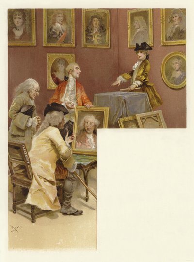Illustrasjon for The School for Scandal (chromolitho) av Lucius Rossi