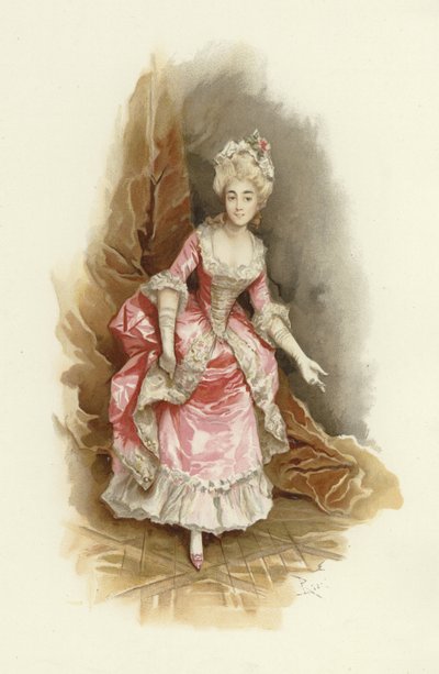 Illustrasjon for The School for Scandal (chromolitho) av Lucius Rossi
