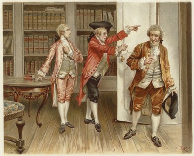 Illustrasjon for The School for Scandal (chromolitho) av Lucius Rossi