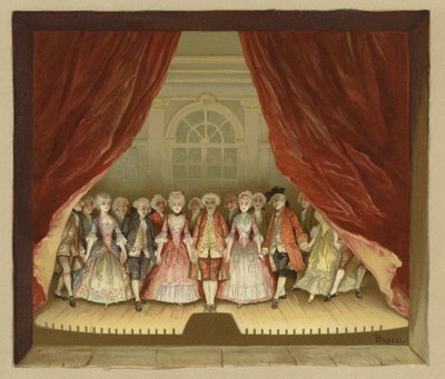 Illustrasjon for The School for Scandal (chromolitho) av Lucius Rossi
