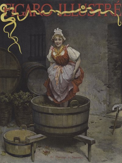 La Vendange de Jeanneton (Høsten av Jeanneton). Forside av Le Figaro Illustre, november 1895 av Lucius Rossi