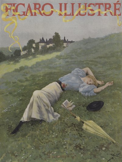Vår (vår). Omslag til Le Figaro Illustre, mai 1896 av Lucius Rossi