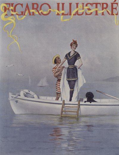 Fullt vann til sjøs. Omslag til Le Figaro Illustre, august 1894 av Lucius Rossi