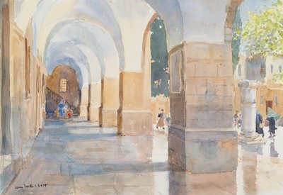 Rothschild House, Jerusalem, 2019 (w/c på papir) av Lucy Willis