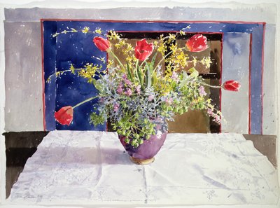 Vårblomster i vase av Lucy Willis