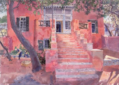 The House at Potisma, 2000 (akvarell på papir) av Lucy Willis