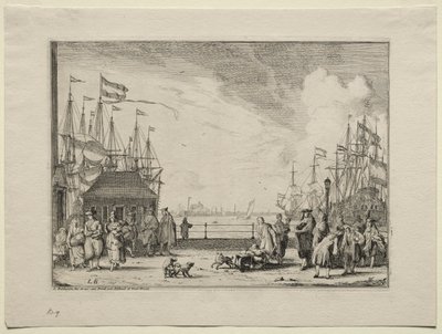 Havnen i Amsterdam av Ludolf Backhuysen