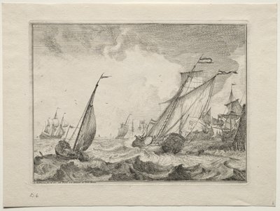 Skip i kuling, 1701. av Ludolf Backhuysen