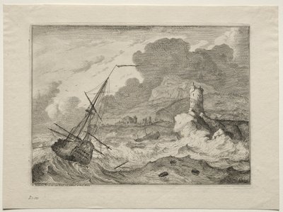 Storm til sjøs, 1701. av Ludolf Backhuysen