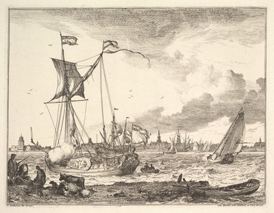 Havnescene. av Ludolf Backhuysen I
