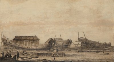 Verftet til Amsterdam Admiralitetet av Ludolf Bakhuysen