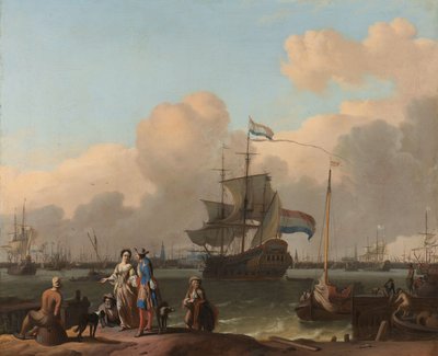 Y-en i Amsterdam, med fregatten 