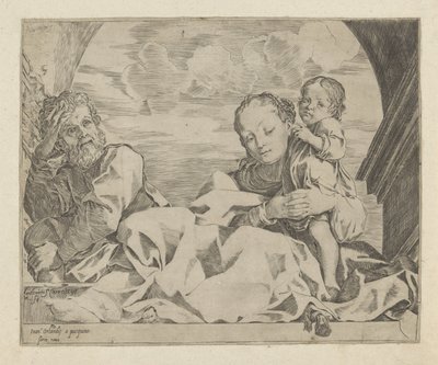 Hellig familie under en bue av Ludovico Carracci