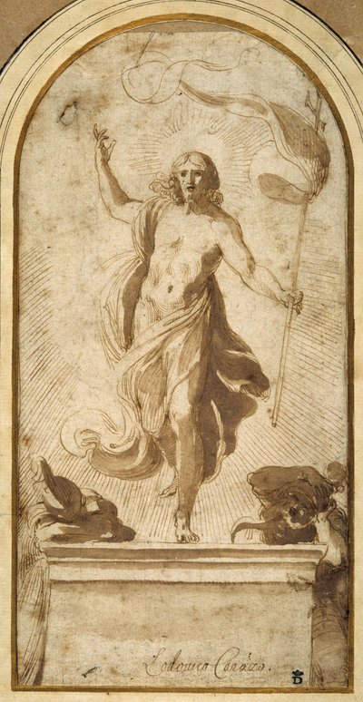 The Resurrection (penn og brunt blekk med brun vask) av Ludovico Carracci