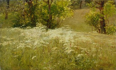 Cow Persille in a Meadow (olje på lerret) av Ludovico Cavaleri