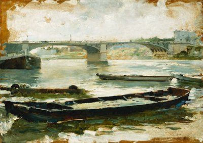 Lektere på Seinen, Paris, av Ludovico Marchetti