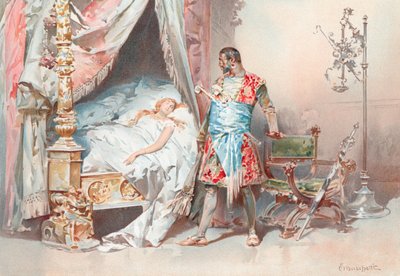 Illustrasjon til Shakespeares Othello (chromolitho) av Ludovico Marchetti